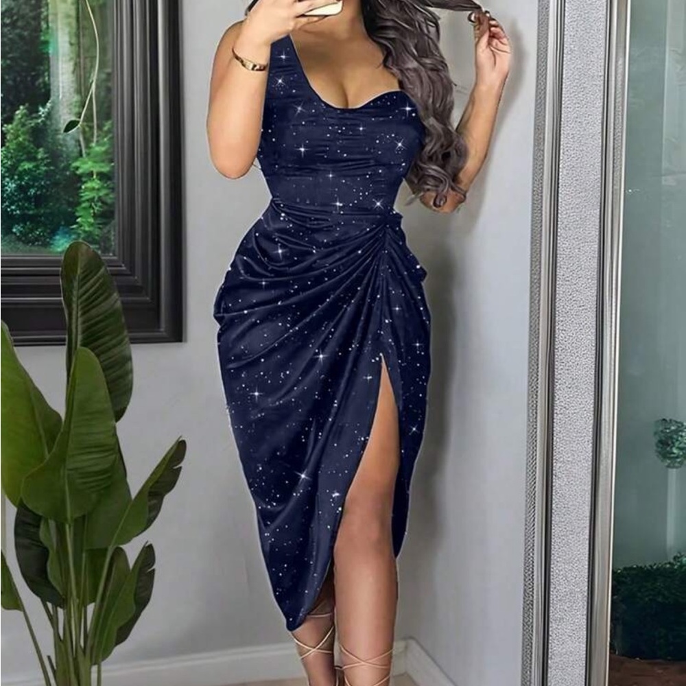 Elegant Navy Blue Dress